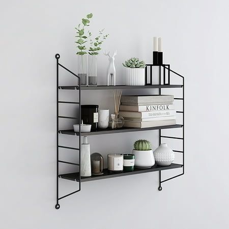 Our beautiful bathroom wall shelves with attractive and unique designs are built to last and are as strong as can be. These wall-mounted shelves are the perfect companion to help make your home extra cozy, and popular for use in bathrooms and small spaces. They are perfect for the bathroom, dining room, guest room, living room, and kitchen. The shelf decor is made of strong top quality wood, making them completely sturdy and functional for both decorative and useful items. You can assemble them One Shelf Over Toilet, Bathroom Shelves Black, Bathroom Shelves Over Toilet Decor Ideas, Floating Shelves For Bathroom, Long Wall Shelves, Black Wall Shelf, Small Bathroom Shelves, Black Wall Shelves, Shelves Above Toilet