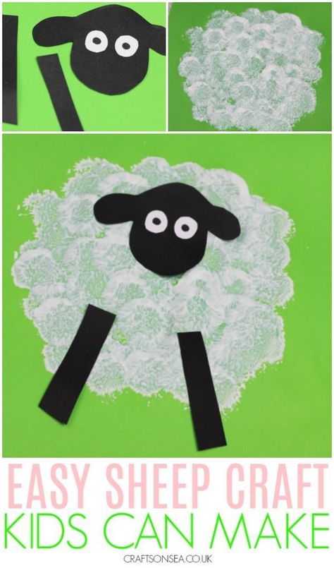 This easy sheep craft is perfect for spring or Easter crafts and great for toddlers, preschoolers and EYFS #springcrafts #kidscrafts #eastercrafts Farm Storytime, Ladybug Room, Sheep Craft, Bubble Crafts, Easter School, Anniversary Book, Craft For Toddlers, Farm Animal Crafts, April Crafts