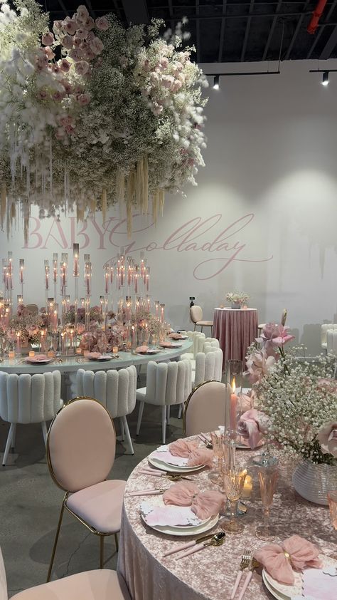 Luxury Birthday Party, Girly Wedding, Luxury Baby Shower, Baby Shower Girl Diy, Baby Shower Venues, Elegant Baby Shower, Eid Decoration, 1st Birthday Decorations, Tea Party Bridal Shower