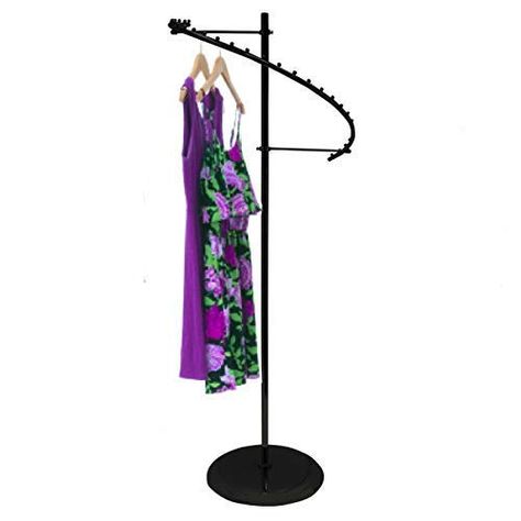 Spiral Clothes Rack, Clothing Booth Display Ideas, Clothing Booth Display, Spinning Outfit, Metal Clothing Rack, Rose Interior, Craft Booth Displays, Clothes Stand, Bedroom Closet Design