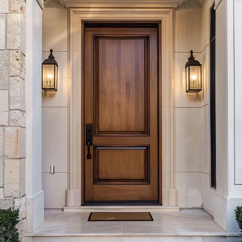 Wooden Double Door Design Entrance Front Entry, Simple Main Door Design Entrance, Main Door Design Entrance Modern Wooden Main Door Design Entrance Modern, Single Front Door Ideas, Wooden Entrance Door, Performance Aesthetic, Single Entry Doors, Modern Entrance Door, Modern Entry Door