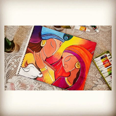 Radha Krishna Art Paintings Abstract, Radha Krishna Abstract Painting Acrylic, Radha Krishna Aesthetic Canvas Painting, Radha Krishna Abstract Drawing, Abstract Art Krishna, Shri Krishna Canvas Painting, Abstract Painting Of Krishna, Radhe Krishna Abstract Painting, Canvas Radha Krishna Painting