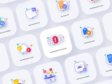 Empty State Icons by Faraz Ahmad Khan Login Page Design, Empty State, Flat Design Icons, App Interface Design, Brand Icon, Mobile Ui Design, Custom Web Design, Ios Design, Graphic Design Fonts