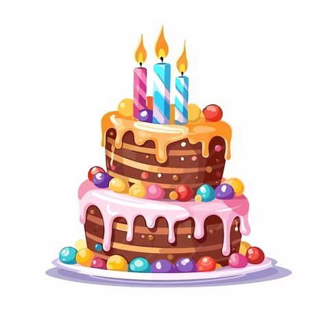 Premium Vector | Birthday cake cartoon illustration isolated on white background Birthday Cake Cartoon, Birthday Cake Illustration, Cake Cartoon, Cartoon Birthday Cake, Cake Vector, Cake Illustration, Cute Birthday Cakes, Birthday Board, Cartoon Illustration