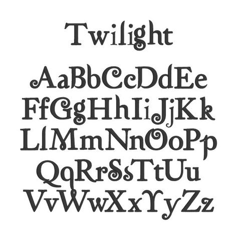 Twilight Font Font fonts #font #fonts 6.203 Bullet Journal Number Fonts, Fall Fonts Alphabet, Creative Fonts Alphabet, Twilight Doodles, Twilight Font, Twilight Drawings, Halloween Fonts Alphabet, Fonts Fancy, Old English Alphabet