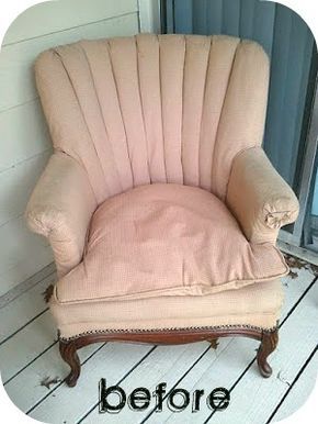 1 original chair- DIY reupholstered chair Reapolstering Chairs, Reupholster Chair Diy, Reupholster Chair Dining, Chair Parts, Reupholster Chair, Furniture Fix, Reupholster Furniture, Upholstery Diy, Painting Wood