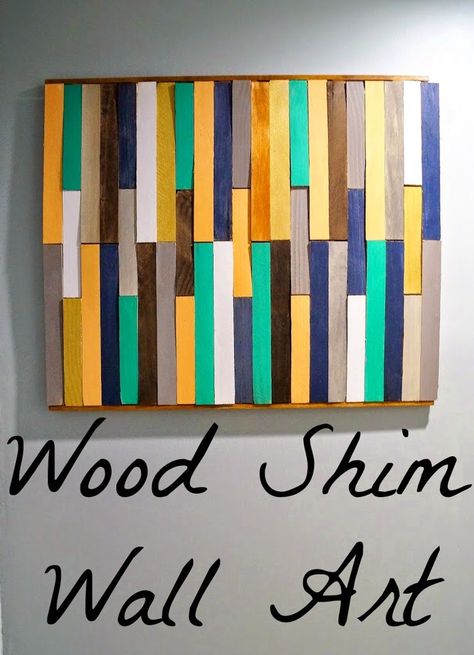 Wood Shim Wall Art, Wood Shim Wall, Shim Wall Art, Shim Art, Dollar Store Christmas Decor, Monogram Wall Art, Wood Wall Art Diy, Spring Decoration, Monogram Wall