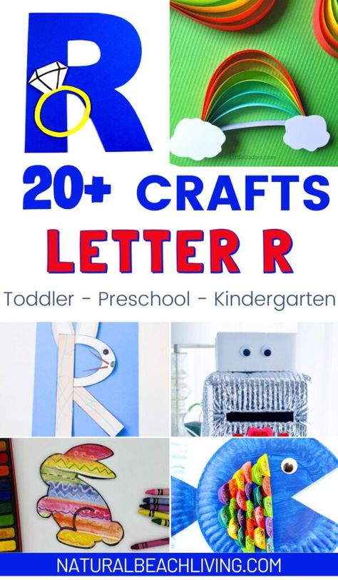 Letter R Crafts for Preschoolers - Natural Beach Living R Crafts For Preschoolers, Letter R Crafts For Preschoolers, Preschool Letter R, Letter R Activities, R Alphabet, Rainbow Fish Crafts, Preschool Letter Crafts, Easy Preschool Crafts, Winter Crafts Preschool