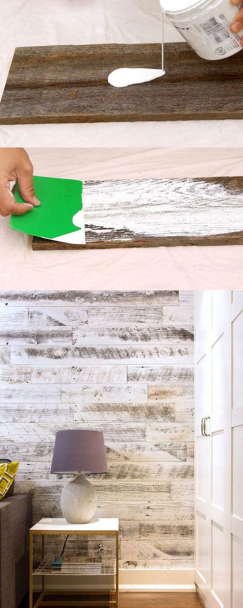 Ultimate guide + video tutorials on how to whitewash wood & create beautiful whitewashed floors, walls and furniture using pine, pallet or reclaimed wood. apieceofrainbow.com Whitewashed Floors, How To Whitewash Wood, White Washed Floors, How To Whitewash, Diy Muebles Ideas, Hemma Diy, Painting Wood, Paint Wood, Creation Deco