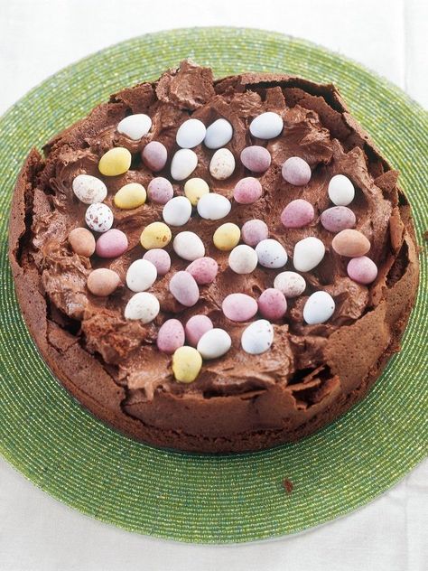 Easter Egg Nest Cake | Nigella's Recipes | Nigella Lawson Easter Egg Nest Cake, Nigella Recipes, Easter Nest Cake, Nest Cake, Easter Egg Nest, Sugar Eggs For Easter, Easter Egg Cake, Basket Cake, Easter Lunch