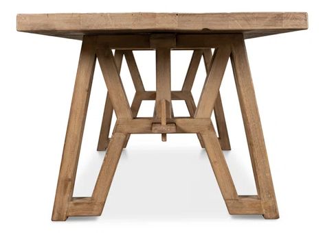 Miner Camp Rectangular Dining Table French Farmhouse Dining Table, Trestle Dining Tables, Display Furniture, Solid Wood Table, Universal Furniture, Farmhouse Dining Room, Solid Wood Dining Table, Antique Farmhouse, Farm Table