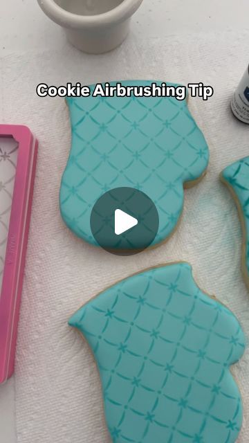 Mike | Semi Sweet Designs on Instagram: "If you’re airbrushing onto cookies, here’s a tip that has always worked for me. Add water, trust me. 🙏🏻🍪
#cookiedecorating #cookiedecorator #cookieairbrushing #cookiestencils #royalicingcookies" Christmas Airbrush Cookies, Airbrush Cookies Tutorials, Airbrush Cookies Stencil, Airbrush Cookies Ideas, Airbrushed Cookies, Airbrush Cookies, Semi Sweet Designs, Cookie Videos, Thanksgiving Cookies