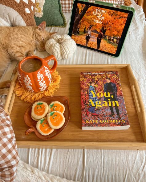 currently reading & watching 🧸☕️🍂🕯️ I felt like I needed some romance so I’m finally reading you, again 🧡 I added a bookshelf to my room & I wanted to show it off a bit. I’m not quite done styling it but it’ll do for now. Q: what is your fave fall movie? Fall Aesthetic Watching Movies, Fall Book Pictures, Halloween Bookstagram, Halloween Cookie Ideas, Fall Movie, Cool Science, Fall Room, Halloween Wallpaper Iphone Backgrounds, Cozy Halloween