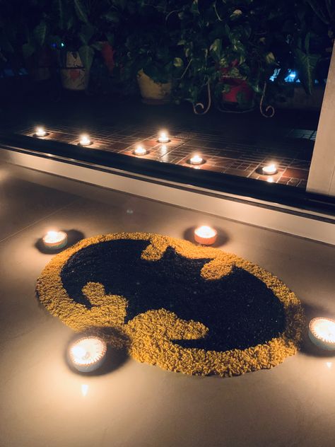 Rangoli Designs, Diwali, Batman, Wedding Decorations, Ceiling Lights, Quick Saves, Home Decor, Design, Home Décor