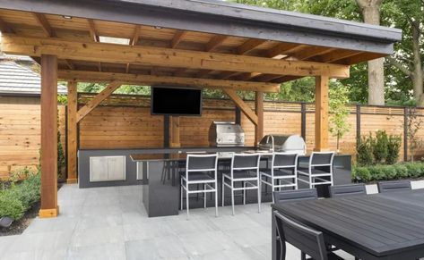 U Shape Outdoor Kitchen, U Shaped Outdoor Kitchen, Backyard Redesign, Kitchen With Bar, U Shaped Bar, Kitchen Shapes, Outdoor Grill Area, Shaped Kitchen, Grill Area