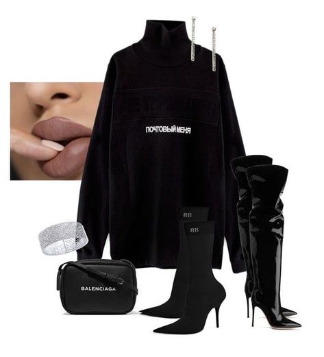 Practice Outfits, Balenciaga Black, Swag Outfits For Girls, Black Out, Mode Kpop, Womens Fashion Edgy, Cute Swag Outfits, Looks Chic, Kpop Fashion Outfits