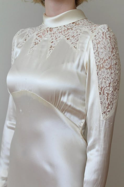 Silk Lace Wedding Dress, Dress Long Train, Wedding Dress With Long Sleeves, Silk Lace, Dress With Long Sleeves, Long Train, Vintage Bridal, Silk Charmeuse, Lace Wedding Dress