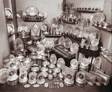 Indian royalty's tryst with luxury over the years- Business News Silver Utensils Indian, Silver Dinner Set, Silver Deepam, Silver Utensils, Fine Dinnerware, Silver Storage, Indian Interiors, Silver Pooja Items, Ceramic Dinnerware Set