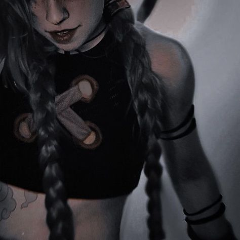 Jinx Aesthetic, Hair, White, Black