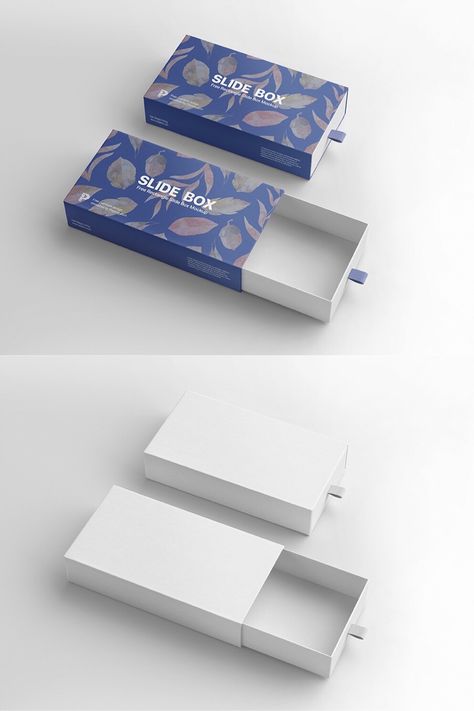 Packaging is the face of any brand or product because the shape, material, and design of any packaging attract the customer to pull it out from the shelf. This new free mockup of Rectangle Slide Box provides you to display your design from all different perspectives. You can customize the design and color of this free rectangle sleeve box mockup with simply a few clicks. #slidebox #giftbox #psdmockup #freemockp #boxmockup #packaging #print #box #mockup #design #designresource #identitybranding Colorful Box Packaging, Box Mockup Design, Sliding Box Packaging Design, Pull Out Box Packaging, Sleeve Box Design, Product Packaging Box Design, Nuts Packaging Ideas, Packaging Sleeve Design, Box Sleeve Design