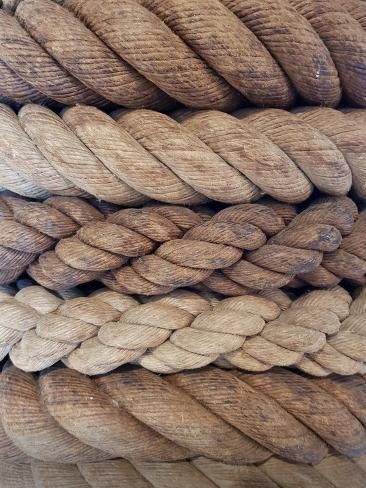 size: 12x9in Photographic Print: Natural Old Marine Ropes by Main_sail : Nautical Antiques, Rope Drawing, Boat Rope, Sailing Rope, Nautical Aesthetic, Sail Cloth, Marine Rope, Western Nails, Rope Decor