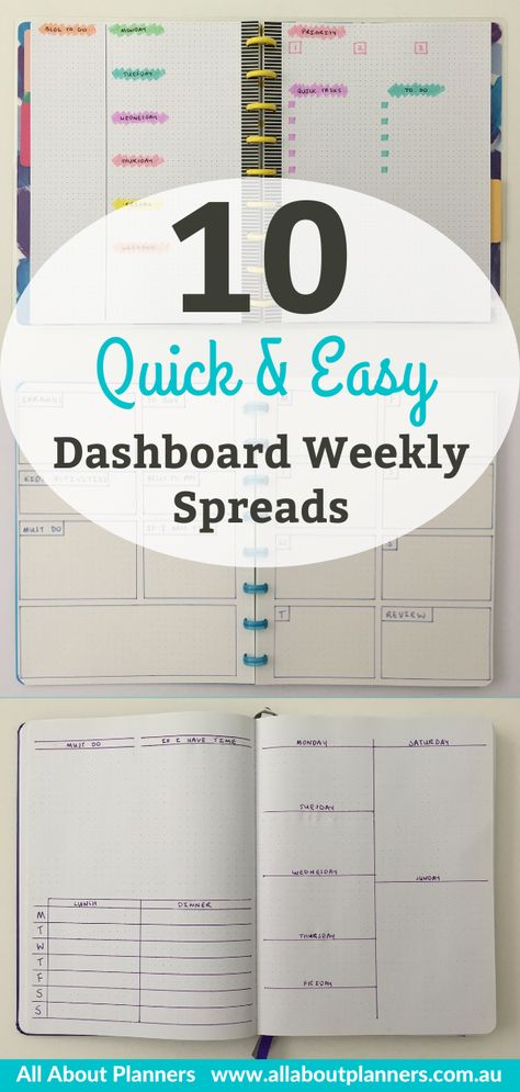 10 Quick Bullet Journal Dashboard Weekly Layouts Journal Dashboard, Bullet Journal Layout Templates, Bullet Journal Week, Bullet Journal Weekly Layout, Journal Weekly Spread, Bujo Layout, Journal Weekly, Bullet Journal Ideas Templates, Bullet Journal Weekly