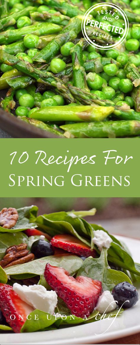 Spring Greens: 8 Vibrant Veggie Recipes Spring Veggie Sides, Spring Greens Recipe, Green Vegetable Recipes, Spring Vegetables Recipes, Mix Vegetable Recipe, Meals Vegetarian, Spring Meals, Once Upon A Chef, Spring Veggies