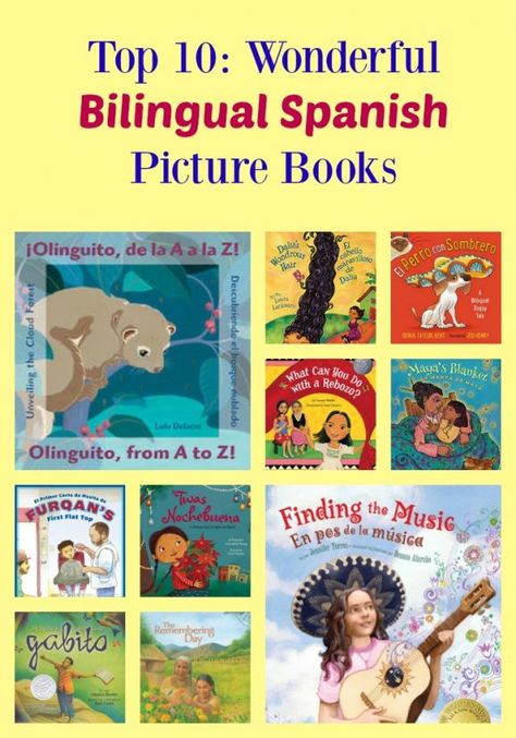 Top 10: Bilingual Spanish Picture Books Spanish Words For Kids, Spanish Books For Kids, Spanish Pictures, Spanish Basics, Spanish Lessons For Kids, Diverse Books, Books Reference, Spanish Learning, Spanish Books