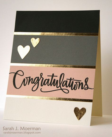 My Impressions: Congratulations (and Simon Says Stamp Card Kit Giveaway!) Congratulations Cards Handmade, Wedding Congratulations Card, Stamp Card, Congrats Card, Wedding Anniversary Cards, Engagement Cards, Card Kits, Simon Says Stamp, Congratulations Card