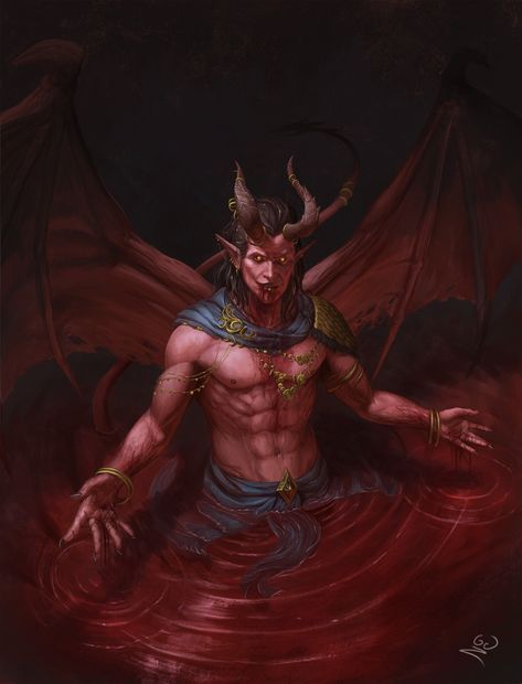 ArtStation - 006 Orcus Demon Lord Dnd, Dnd Devil Art, Demon Monster Art, Red Demon Art, Dnd Devil, Dnd Fiend, Demon Art Male, Dnd Demon, Demon Dnd