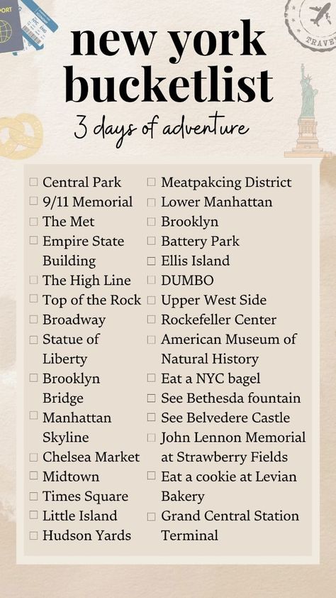 New York City bucketlist. How to spend the perfect 3 days exploring NYC. New York guide. 3 days in New York. First time in New York City, best things to do.❓#LoveStory #RomanticEncounters #HeartfeltConnections #DateNightIdeas #SoulmateSearch #FlirtyFridays #CandlelitDinners #StarryEyedMoments #LoveQuotes #DreamyDates #WhisperedPromises #AmourAdventures New York Must Do Bucket Lists, New York In Autumn, Thanksgiving In New York, 3 Days In New York, New York Trip Planning, New York City Trip, New York City Itinerary, New York Guide, Day Trip To Nyc