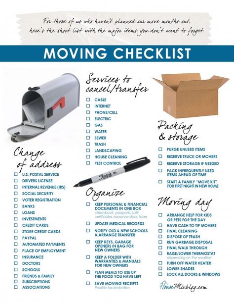 Moving part 2: Change of address, services to stop, organizing checklist Moving Day Checklist, Moving List, Moving Organisation, Moving House Tips, Moving Hacks Packing, Moving Help, Billy Regal, House Checklist, Inmobiliaria Ideas