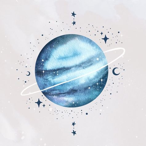 Spirit Daughter on Instagram: “Uranus Retrograde started today! Don’t worry though, it’s very different than Mercury Retrograde. Known as the planet of change, Uranus…” Neptunus Planet Aesthetic, Planets Aesthetic Drawing, Uranus Retrograde, Planet Sketch, Spirit Daughter, Uranus Planet, Neptune Planet, Planet Drawing, Planet Tattoos