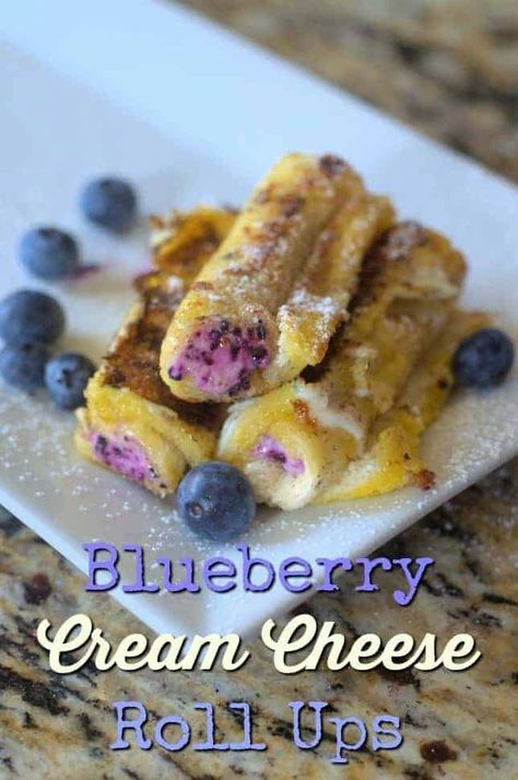 Blueberry Cream Cheese French Toast, Toddler Breakfast Ideas, Food Core, Cream Cheese French Toast, Packable Lunches, Cheese French Toast, Cream Cheese Roll Up, Stuffed French Toast Cream Cheese, French Toast Roll Ups