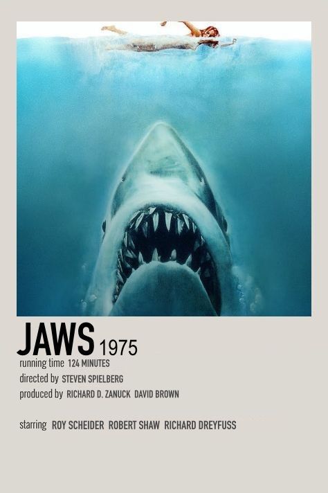 Girlboss Movies, Shark Film, Jaws Film, Shark Movies, Jaws Movie Poster, Jaws 1975, Polaroid Movie Poster, Crush Movie, Jaws Movie