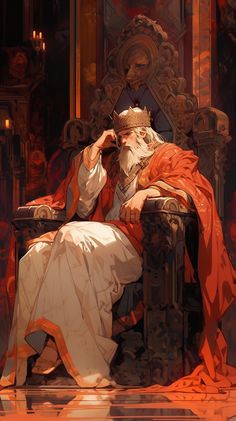 Royal Concept Art, Old King Fantasy Art, Old King Character Design, Evil King Character Design, Old King Art, King Oc Art, Fantasy King Art, Dnd King, King Character Art