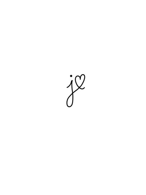 Heart With A J Tattoo, Letter J With Heart Tattoo, J Letter Tattoo Designs For Women, Small Husband Tattoo, Cursive J Tattoo With Heart, J And C Tattoo, Heart J Tattoo, Julian Name Tattoo, George Tattoo Name