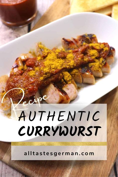 Currywurst is one of the most popular street foods in Germany. The delectable currywurst sauce goes well with any barbecue dish. German Street Food, Hebridean Baker, Octoberfest Recipes, Currywurst Recipe, Currywurst Sauce, Curry Wurst, German Appetizers, Pineapple Juice Recipes, Curried Sausages