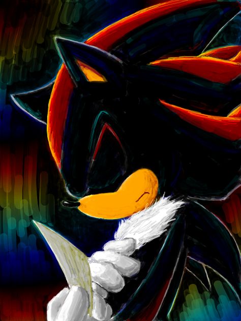 Sad Shadow Hedgehog Chaos Control, Shadow And Maria, Dark Tide, Shadow And Amy, Blue Hedgehog, Sonic Franchise, Sonic Adventure, Shadow Art, Art Trade