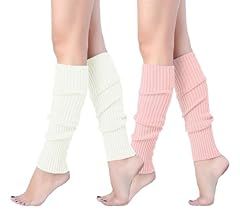 YUANQIAN Women Winter Extra Soft Long Legwarmer Warmer Knitted Stirrup Leg Warmers for Yoga Ballet Dance, Black +White -2pair, Length 43cm : Amazon.ca: Clothing, Shoes & Accessories 80s Party Costumes, Eighties Party, Mens Winter Socks, Leg Warmer, Long Socks, Navy Women, Girls Fashion, Guys And Girls, Lace Boots