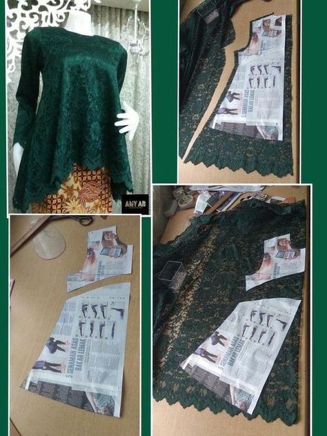 Reka Bentuk Blaus, Tomgirl Outfits, Corak Menjahit, Projek Menjahit, Dress Patterns Diy, Pattern Draping, Kebaya Brokat, Sewing Blouses, Sewing Tutorials Clothes