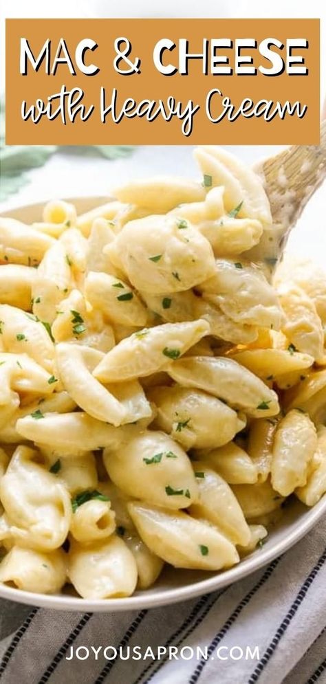 Recipes Using Whipping Cream, Adult Mac And Cheese, Heavy Cream Recipes, Macaroni Cheese Recipes, Making Mac And Cheese, Macaroni And Cheese Recipe, Cream Pasta, Recipes With Whipping Cream, Best Mac And Cheese