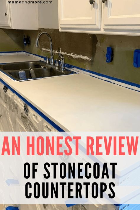 stonecoat countertop epoxy review Stonecoat Countertops Epoxy, Epoxy Countertop Kitchens, Refinishing Countertops, Epoxy Kitchen Countertops, Acrylic Countertops, Stone Coat Countertop, Epoxy Countertop Kit, Countertop Transformations, Resurface Countertops