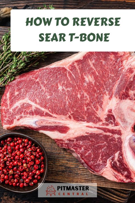 Achieve the perfect T-bone with our quick and easy reverse sear recipe! Unlock the secrets to a juicy, flavorful steak every time. A must-try technique for steak lovers and home chefs! Cooking T Bone Steak In Cast Iron, Reverse Sear T Bone Steak, Beef Loin T Bone Steak Recipe, Reverse Sear Steak In Oven, T Bone Steak Recipe, Smoked Pastrami Recipe, Cooking T Bone Steak, Smoked Beef Back Ribs, Reverse Sear Steak