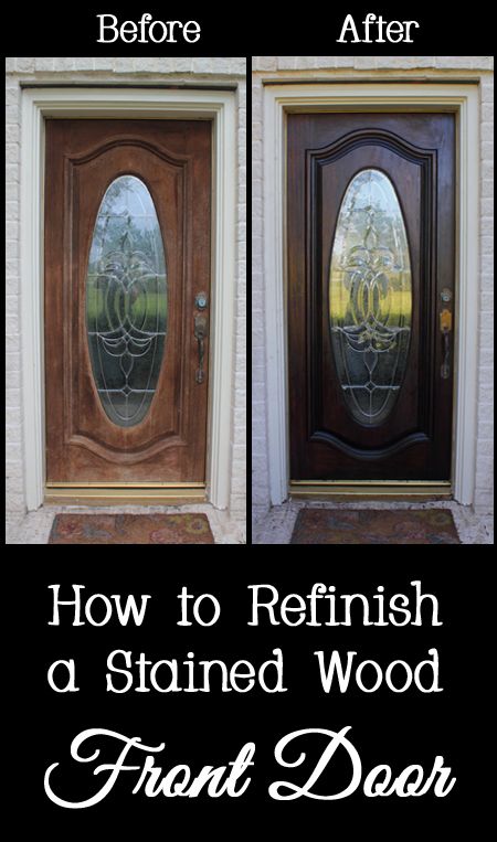 Tips and Tricks for How to Refinish a Stained Wood Front Door - Restain, DIY, Do it yourself, home, house, fix, easy, cheap, budget, entry, not removed Stained Wood Front Door, Refinish Door, Stained Front Door, Wood Front Door, Front Door Makeover, Stained Doors, Stylish Doors, Classic Doors, Wood Front Doors