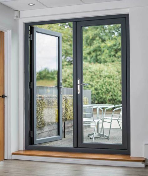 Sunroom Doors Exterior, Pvc French Doors, Sunroom Door Exterior, Glass French Doors Exterior, Modern French Doors Exterior, Upvc Doors And Windows, Glass Back Doors Exterior, Modern French Doors Exterior Patio, Windows Design Modern