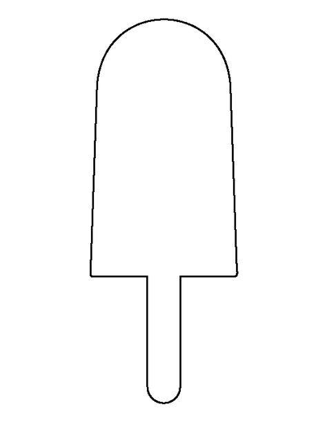 Popsicle pattern. Use the printable outline for crafts, creating stencils, scrapbooking, and more. Free PDF template to download and print at http://patternuniverse.com/download/popsicle-pattern/ P Is For Popsicle Craft, Popsicle Printable Free, Popcical Craft, Popsicle Template Free Printable, Popsicle Crafts For Preschoolers, Popsicle Outline, Popsicle Template, Popsicle Drawing, Popsicle Printable