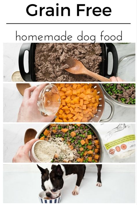 DIY dog food recipes - All Natural - No Preservatives - Grain free - Simple - Healthy Diy Dog Food, Make Dog Food, Grain Free Dog Food, Raw Dog Food Recipes, Healthy Dog Food Recipes, Grain Free Recipes, Wet Dog Food, Puppy Food, Dog Treat Recipes