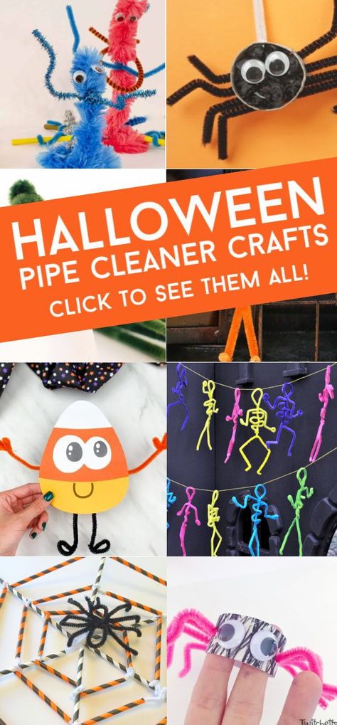 Halloween Craft Pipe Cleaners, Fall Pipecleaner Crafts, Halloween Craft With Pipe Cleaners, Clothes Pin Halloween Crafts, Halloween Pipe Cleaner Crafts For Kids, Halloween Crafts Pipe Cleaners, Fall Pipe Cleaner Crafts For Kids, Pipe Cleaner Crafts For Kids Halloween, Spider Pipe Cleaner Craft