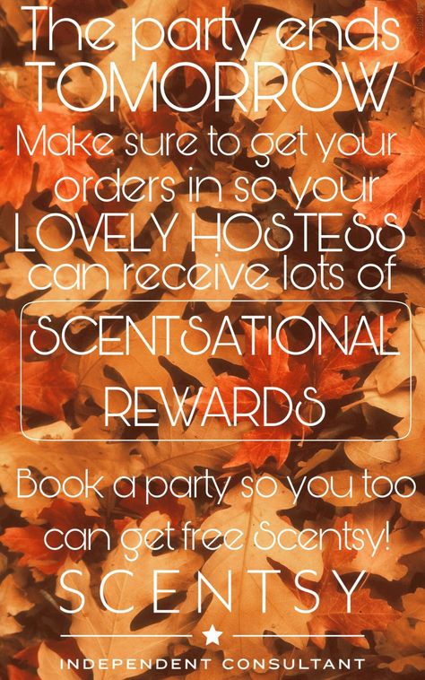 Scentsy Party Ending Soon, Fall Scentsy Games, Scentsy Fall Party, Scentsy Party Ideas, Scentsy 2022, Scentsy Sample Ideas, Scentsy Banner, Scentsy Order, Scentsy Pictures